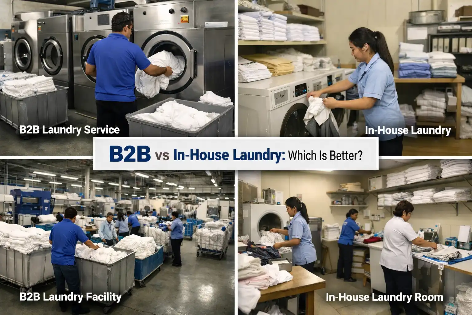 B2B Laundry Services Vs In-House Laundry Comparison