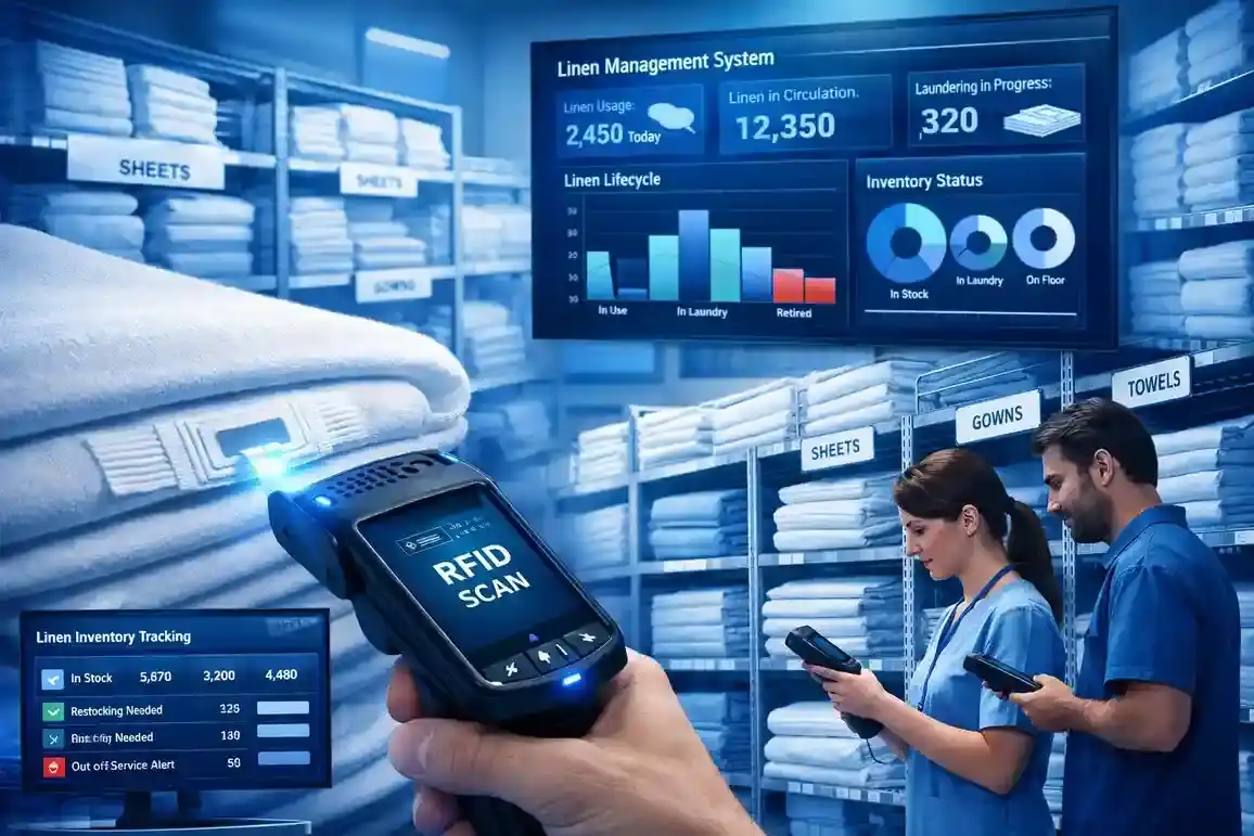 Smart linen management solutions for hospital linen lifecycle tracking